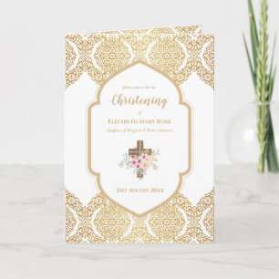 4 páginas CRISTENTE Convite e Ornamentado Dourado