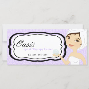 4"x9" Certificado de Presente Damasco roxo Massage