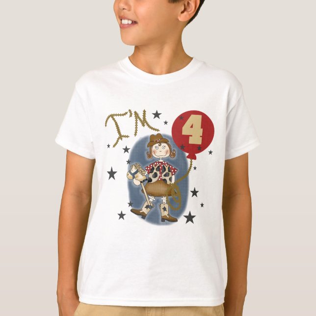 4o Camiseta e presentes do aniversário da vaqueira (Frente)