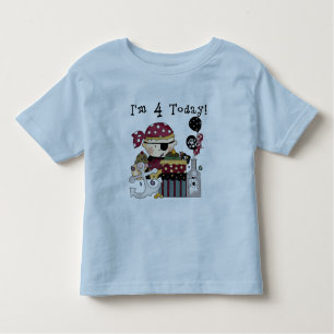 4o Camiseta e presentes do pirata do aniversário