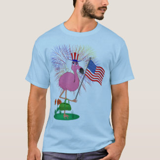 4o da camisa do flamingo de julho
