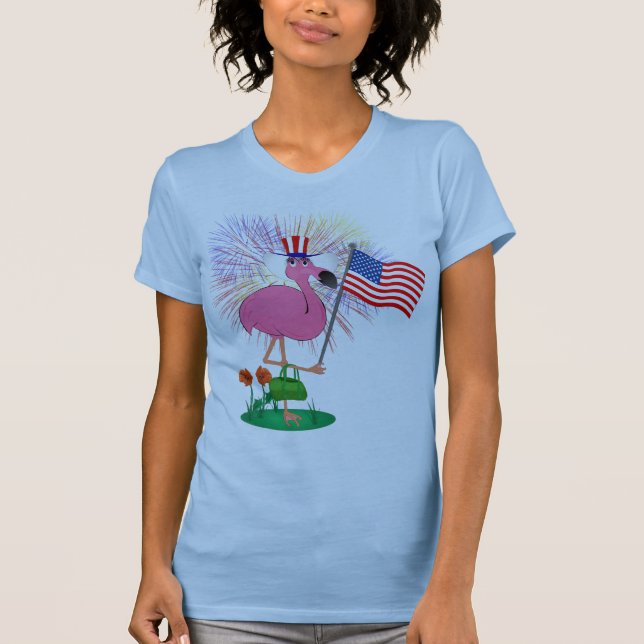 4o da camisa do flamingo de julho (Frente)