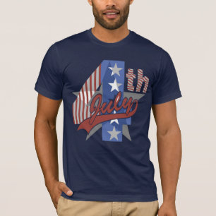 4o de t-shirt de julho