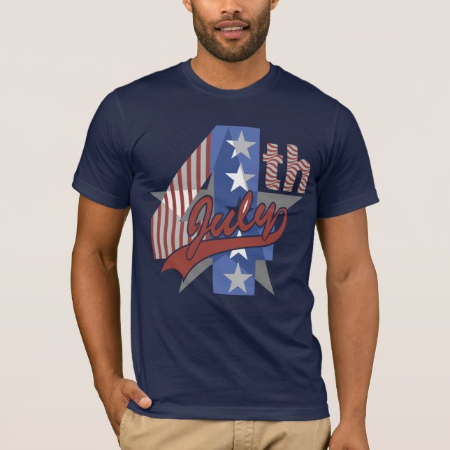 4o de t-shirt de julho (Frente)