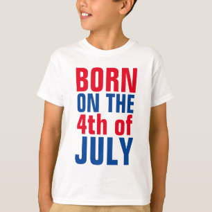 4o de t-shirt de JULHO, NASCER patriótico no 4o