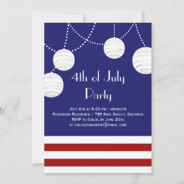 4o do convite das lanternas do partido de julho