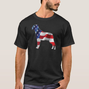 4o do PATRIOTA ROTTWEILER do t-shirt de julho para
