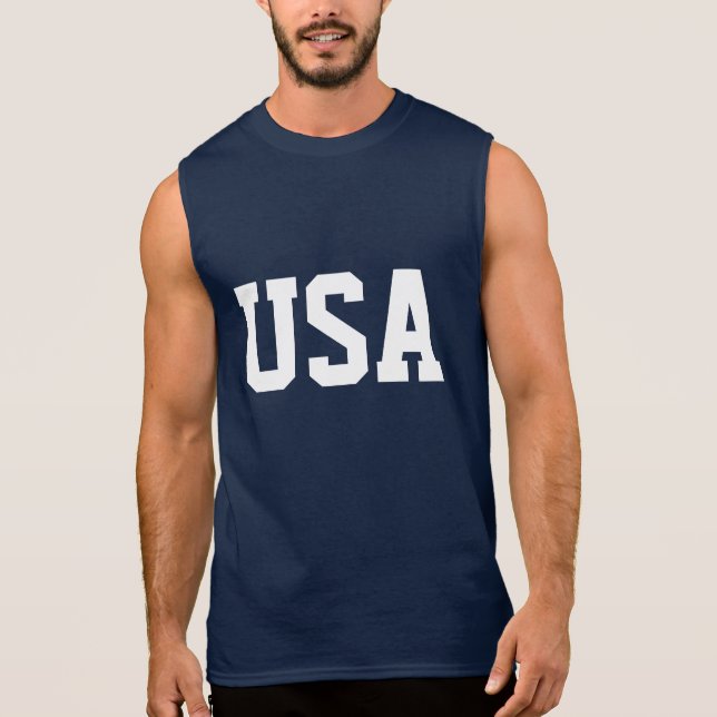4o do roupa sem mangas da camisa | EUA de julho (Frente)