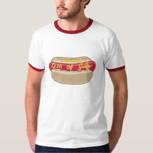 4o do t-shirt do hotdog de julho
