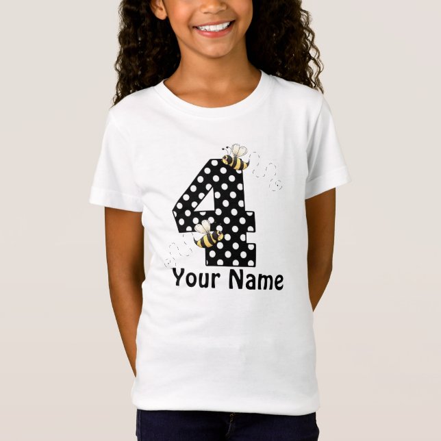 4o O aniversário personalizado Bumble o t-shirt da (Frente)