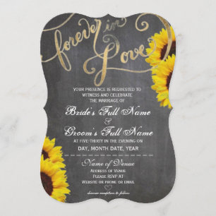 4Sempre Adoro Convite Para Casamento De Girassol