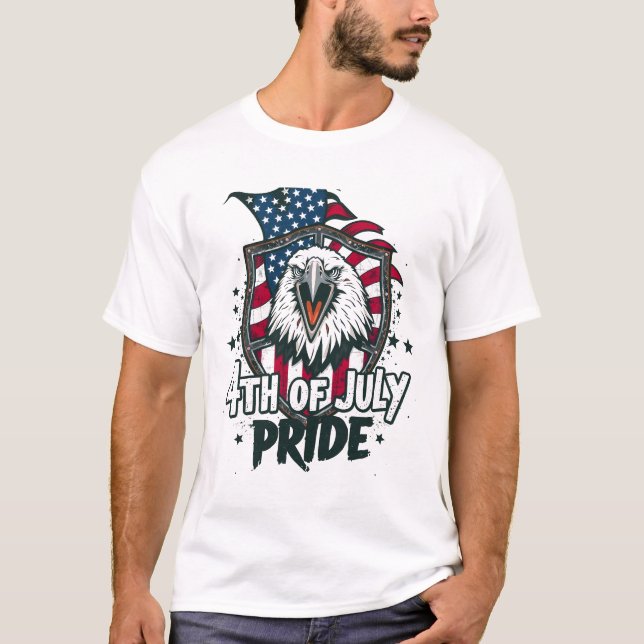 4th of July USA Pride T-shirt (Frente)