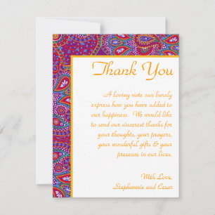 4x5 FLAT Cartões de agradecimentos Purple Palace Í