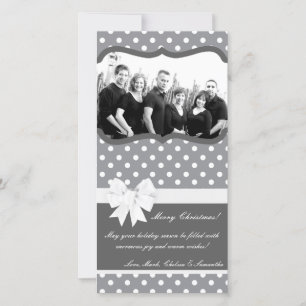 4x8 Cartão de Natal de FOTOGRAFIA preto-a-rosa-que