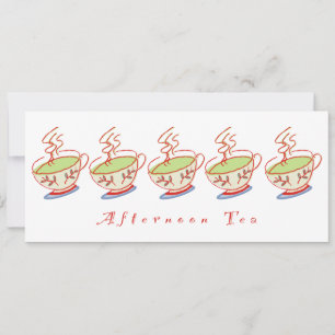 4x9,25 pol Convite Para O Chá À Tarde