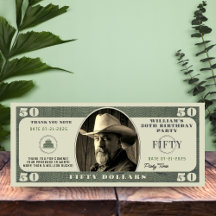 50ª Festa de aniversário de Cartões de agradecimen