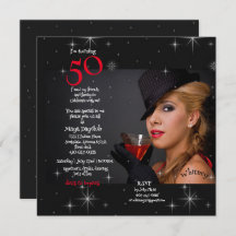 50ª Festa de aniversário de convite para crianças