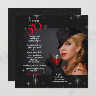 50ª Festa de aniversário de convite para crianças