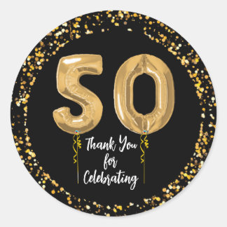 50ª Festa de aniversário Favor de Adesivos