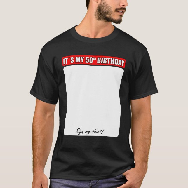 50º ANIVERSÁRIO ASSINAR MINHA CAMISA (Frente)
