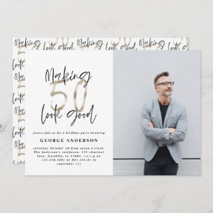 50º aniversário da prata preta elegante e único