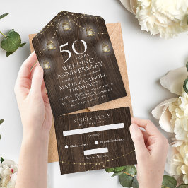 50º aniversário de casamento da Elegante Rustic