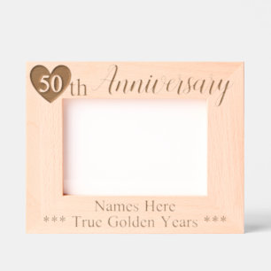 50º Aniversário de Casamento Personalizado com Cor