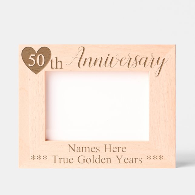 50º Aniversário de Casamento Personalizado com Cor (Front)