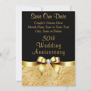 50º Aniversário de Casamento SALVE os Convites de 