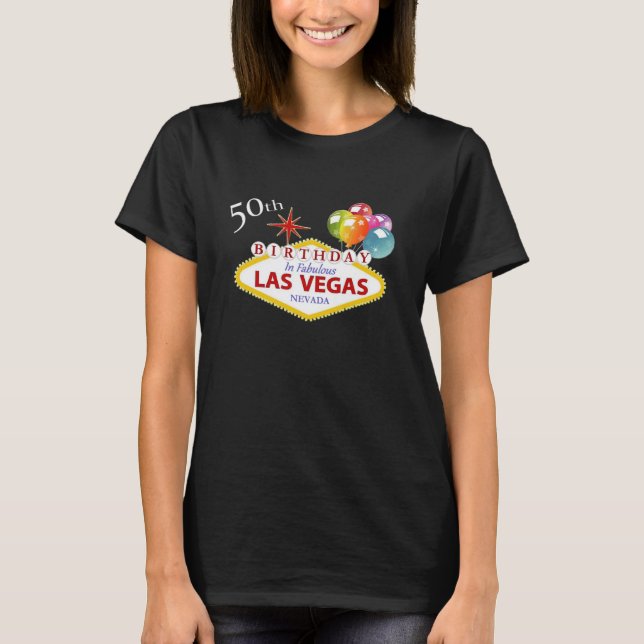 50º aniversário de Las Vegas - Capa Raglan T-Shirt (Frente)