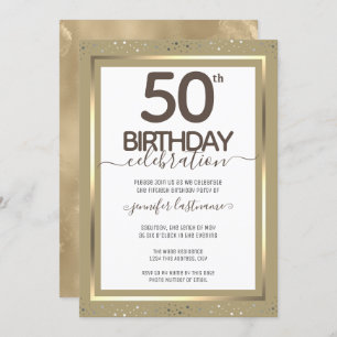 50º Aniversário Dourado Convite Formal