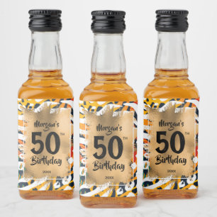 50º aniversário Dourado em Mini Impressão de An