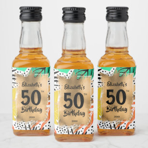 50º aniversário Dourado em Plantas Coloridas Min