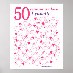 50º aniversário - Presente qualquer Poster de Li