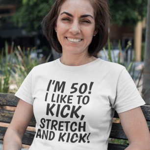 50º ANIVERSÁRIO SENHORAS ENGRAÇADAS T-SHIRT