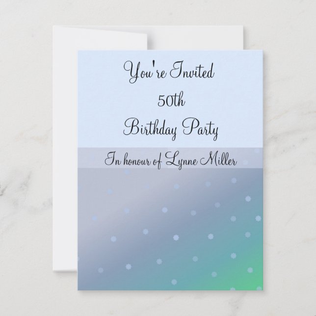 50º Anúncio de aniversário em azul (Frente)