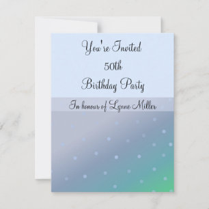 50º anúncio de aniversário em azul