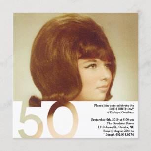 50º Convite à Fotografia de Aniversário - 5,25 x 5