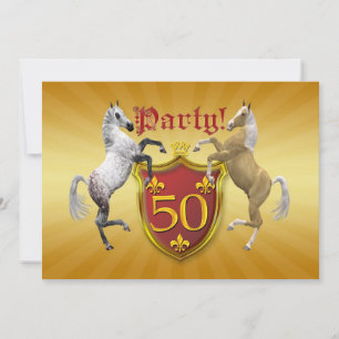 50º Convite de aniversário com casaco de braços
