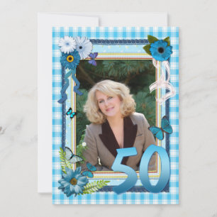 50º convite de aniversário de fotos
