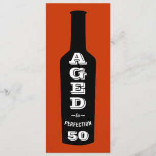 50º Convite de aniversário de idade até à perf
