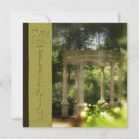 50º Convite de aniversário - ENCHANTING GAZEBO