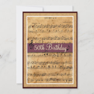 50º Convite de aniversário personalizável