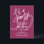 50º Convite de aniversário Rosa Divertido<br><div class="desc">50º Convite de aniversário Rosa Difundido Convite de aniversário 50º Cor-de-Rosa</div>