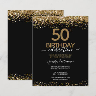 50º Convite de Orçamento de Festa de aniversário