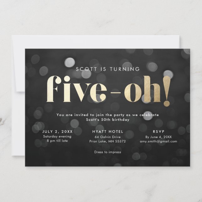 50º Convite Five-oh (Frente)