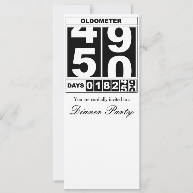 50º Convite Oldometer de Aniversário (Frente)