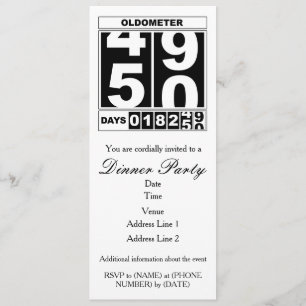 50º Convite Oldometer de Aniversário