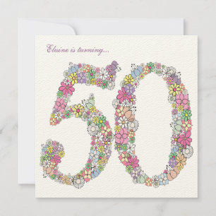 50º Convite Personalizado De Bloom De Primavera D