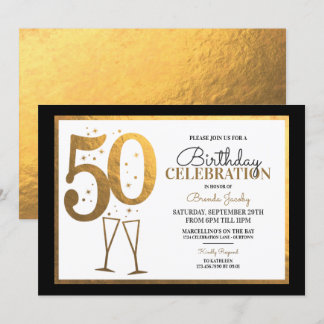 50º Convites de aniversário